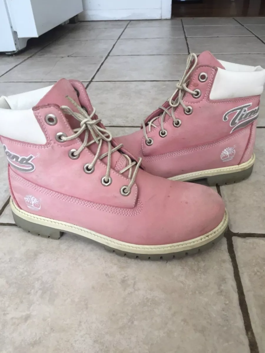 TIMBERLAND Youth GIRLS 6 Inch Premium Pink Hiking Boots Limited