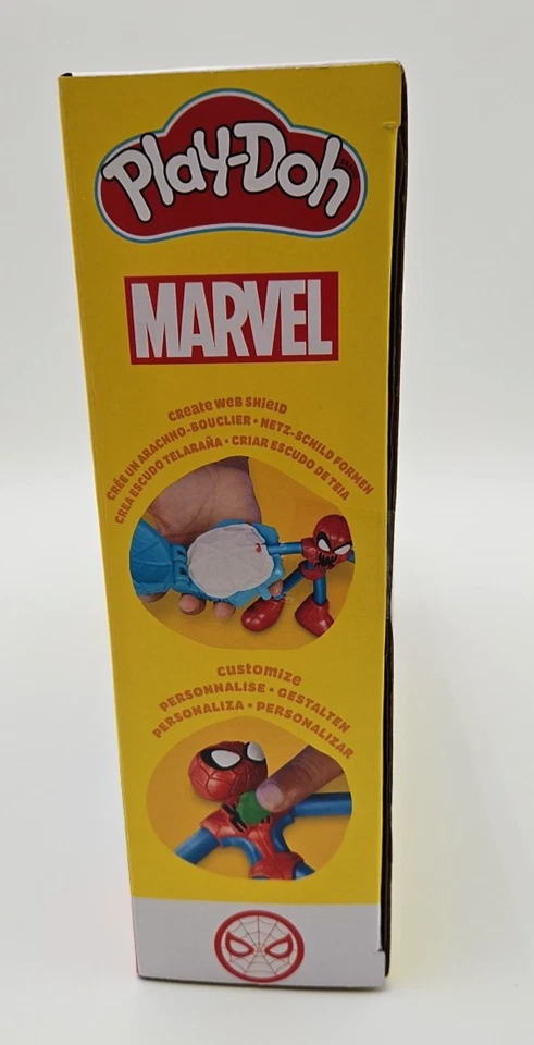 Juego de 2 figuras de acción Bendy Play-Doh Marvel Spider-Man lanzamiento y rebanada de batalla Foto 3 de 4