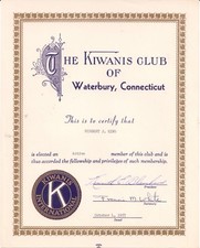 1957 Kiwanis Club of Waterbury Connecticut Herbert J. King Kenneth E. Blanchard