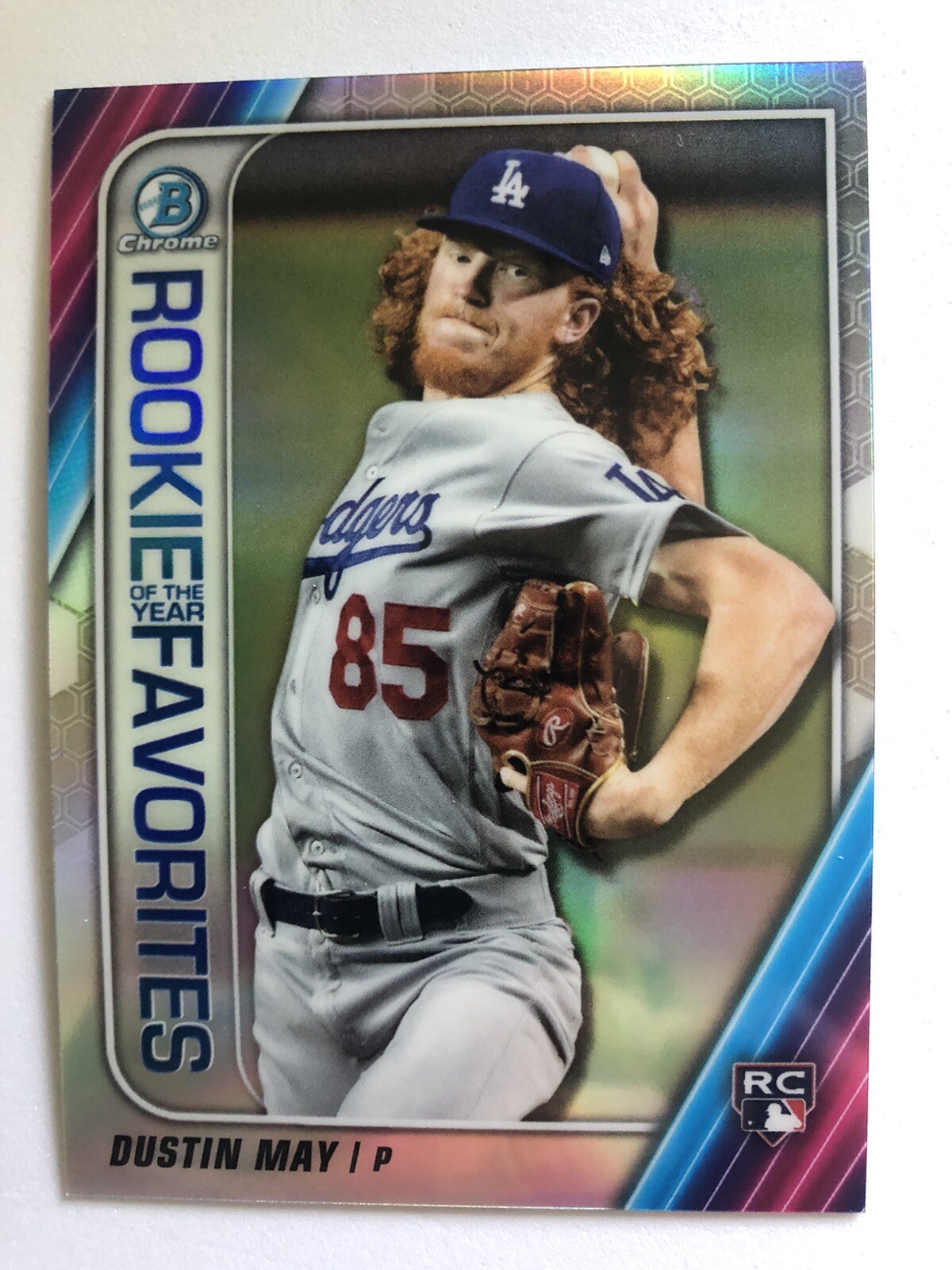 DUSTIN MAY 2020 Bowman Chrome ROOKIE OF THE YEAR FAVORITES RC #ROYF-DM - LAD