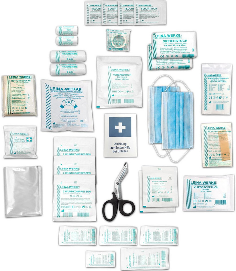 NEUE DIN 13157 − Verbandkastenfüllung Erste-Hilfe-Koffer-Füllung Nachfüllset LW