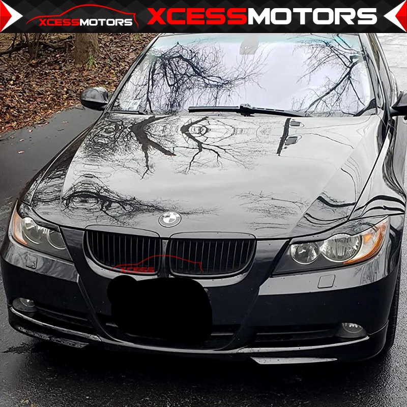 Fits 05-08 BMW E90 328 325 335 3-Series OE Style PP Front Bumper Lip Aprons - Image 3 of 4