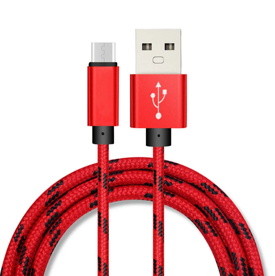 Strong Braided Micro USB Fast Charger Charging Data Cable Sync Lead For Android - Image 2 of 2