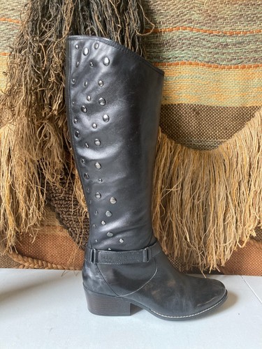 Libby Edelman Knee Tall High Riding Black Boots Womens Size 7 M L-PARAMOUR - Picture 2 of 10