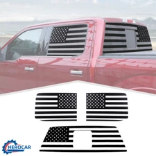 3PCS USA Flag Rear Windshield &Side Window Trim Stickers Decal for Ford F150 15+