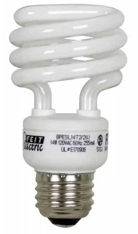 (2 PACK) Feit Mini T2 ECOBulb 13-14W / 60W 120V Soft White CFL E26 BPESL14T2/2 - Image 2 of 3