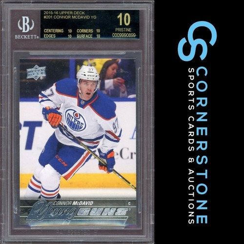 201516 Upper Deck Connor McDavid Young Guns Rookie BGS 10