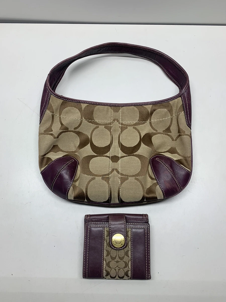 Purple and brown coach purse Clearance