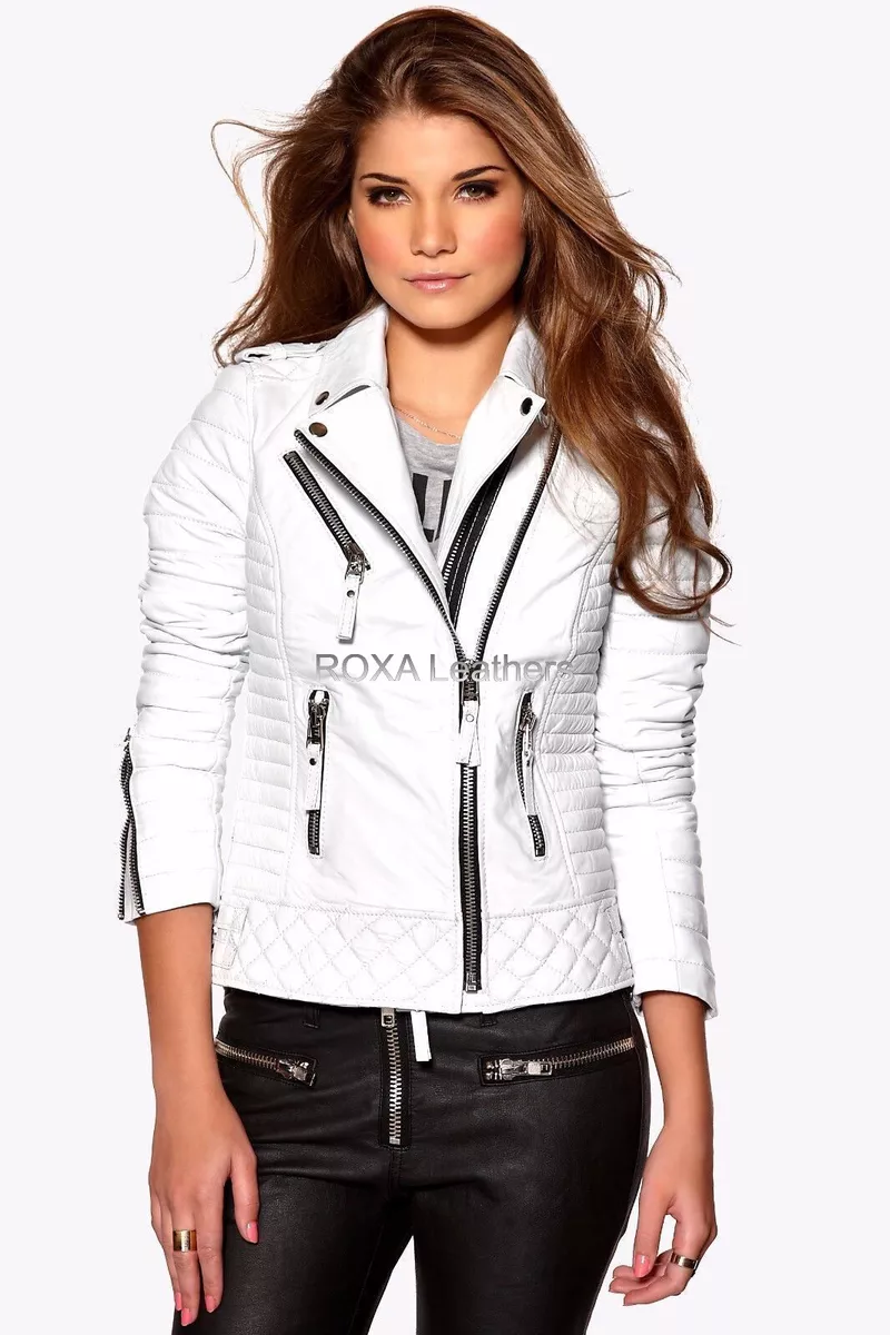 White quilted cheap coat womens