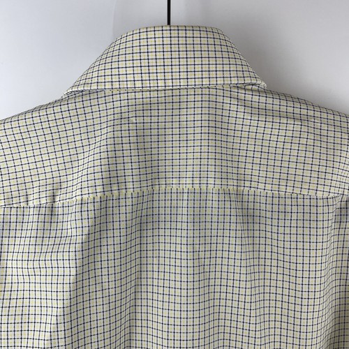 Boss Hugo Boss Mens Small 38 15 White Microplaid Button Up Shirt Short Sleeve - Picture 9 of 11