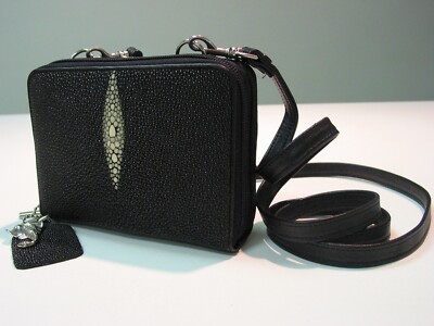 Stingray Leather Small Purse with Shoulder Strap (02-212)