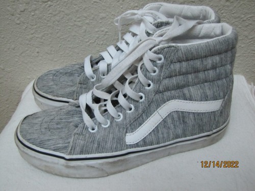 Vans High Top Corduroy Sneakers Skate SK8 Gray/White Mens 6.5 Women's 8 Off Wall - Picture 2 of 5