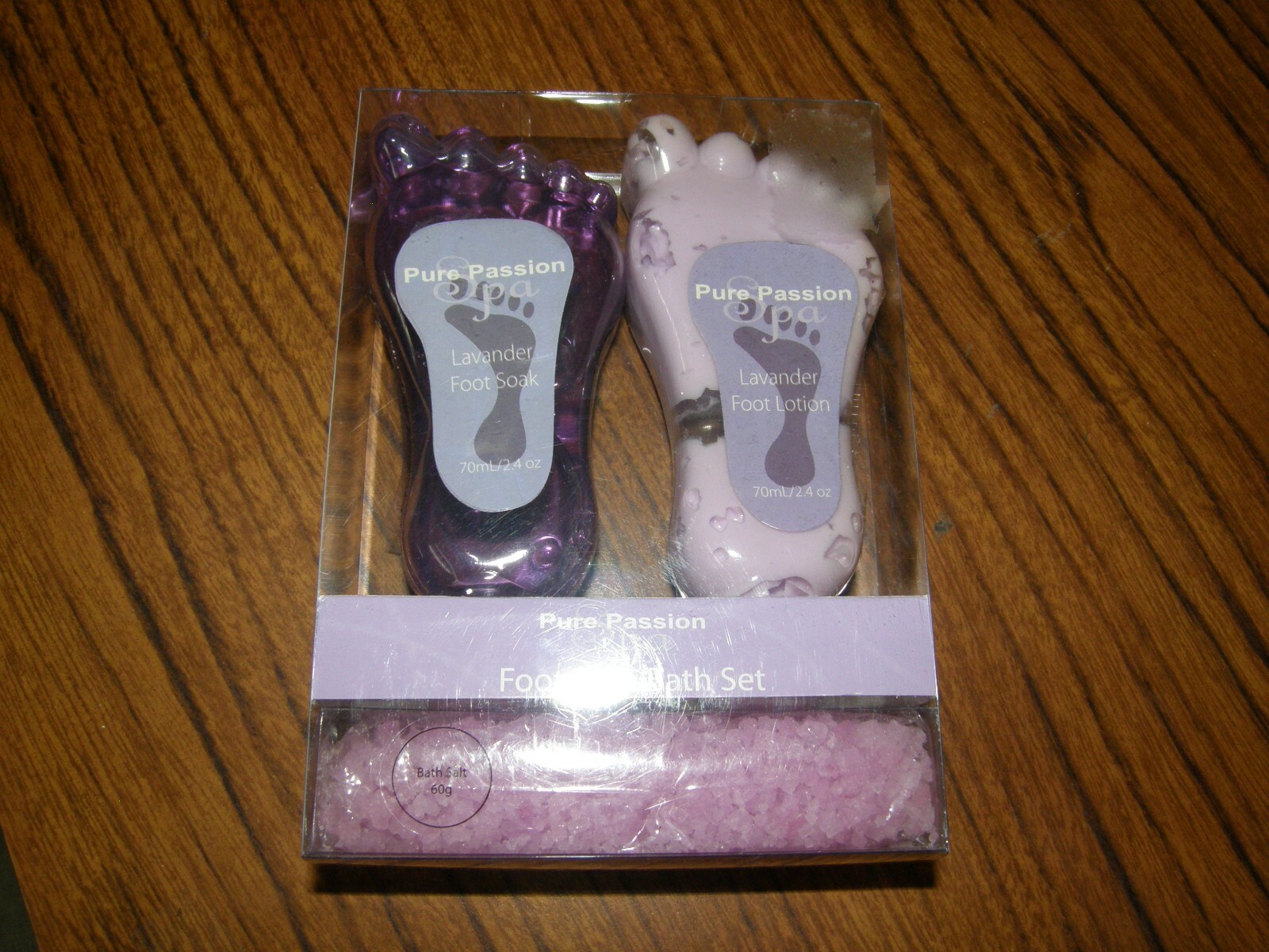 5971) Pure Pashion Spa Foot Care Bath Set Lavender Foot Soak & Lotion