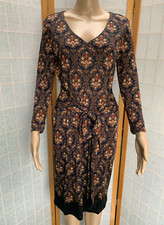 Tory Burch Printed Silk Dress~Size M~Long Sleeve~Attached Belt