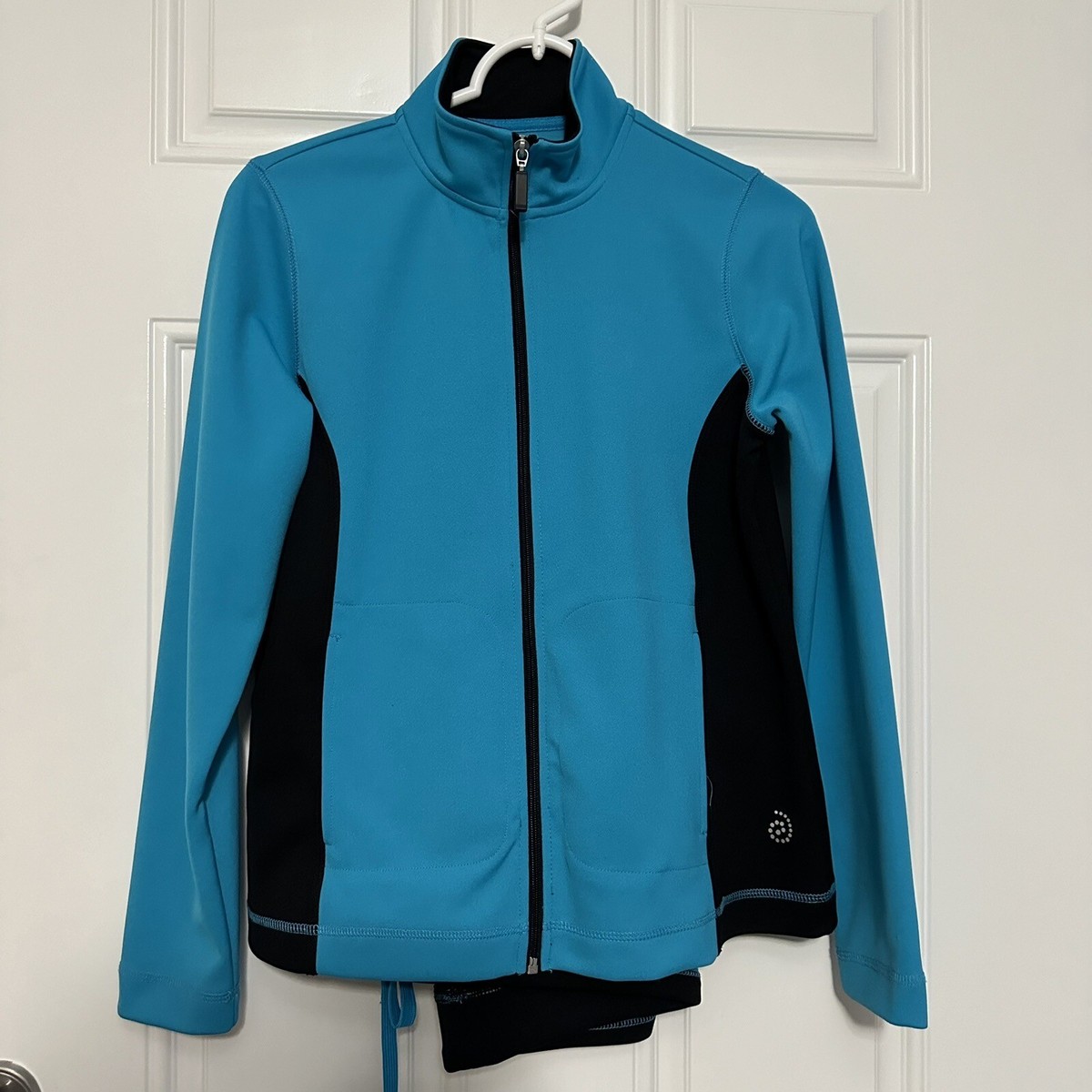Be Inspired Active Black/Teal Rave Waffle Detail 2pc Track