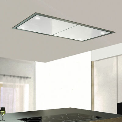 Baumann  - Carina 90 Weißglas Deckenhaube - 90 x 60 cm - 5 Jahre Garantie