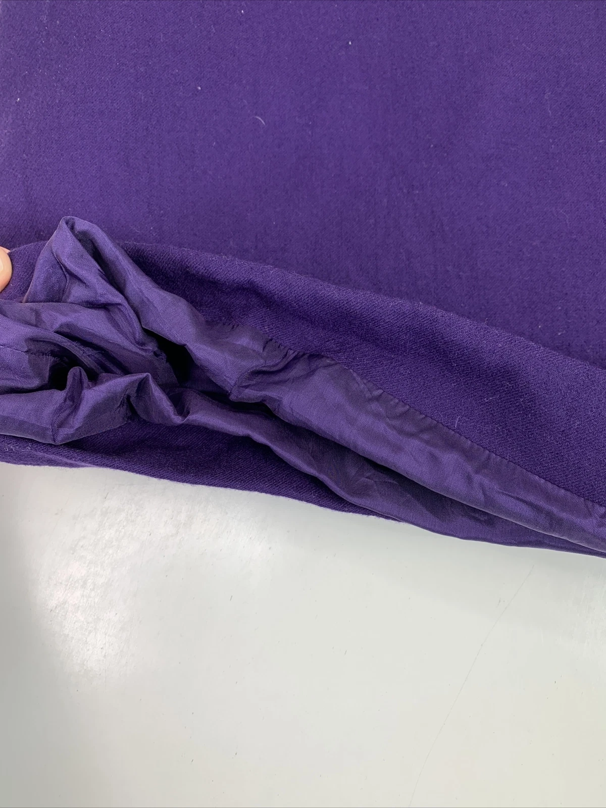 Moschino donna abito tubino viola tinta unita tasche aderente cappuccio manica carriera 10