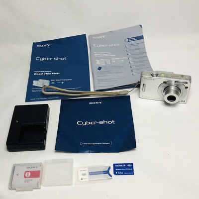 Sony Cyber-shot DSC-W50 6.0MP Digital Camera - Silver for sale