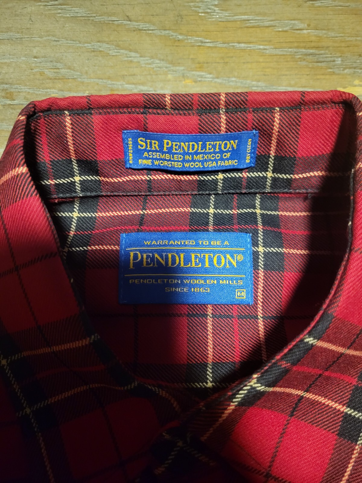 Pendleton Men Medium 100% Wool Button Down Shirt … - image 2