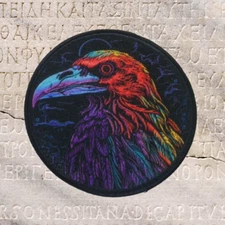 Raven Patch Iron-on Applique Bird Animal Prophecy Transformation Nature Badge