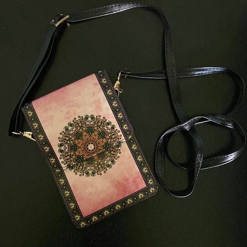 Small Faux Leather Brown Crossbody Smartphone Phone Purse boho