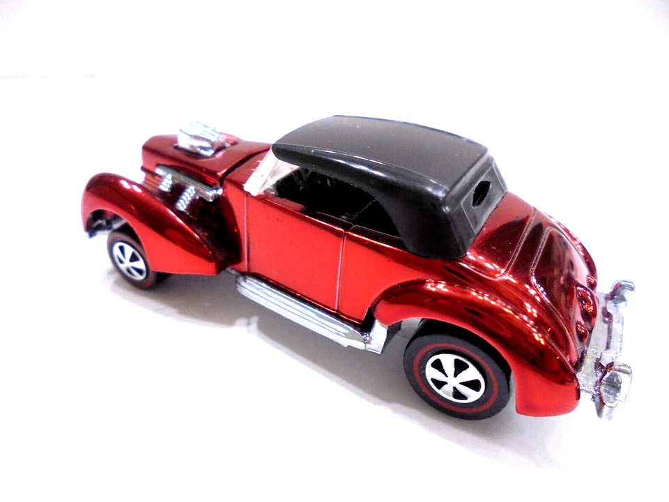 Redline Hotwheel Classic Cord CUSTOM RED SPECTRAFLAME/CLUB CAR 1 Of 1 BLT - Image 2 of 4