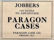 1927 PARAGON CASE CO MUSICAL INSTRUMENT CASES VINTAGE ADVERTISMENT 31-203