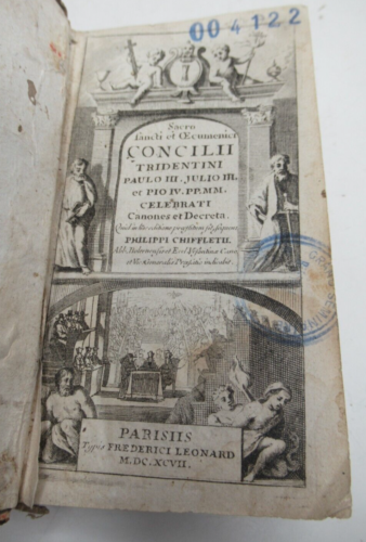 PAUL III JULES III & PIE IV CONCILE TRENTE 1697 Titre Gravé CHRISTIANISME IN-16 - Foto 1 di 8