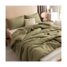 ROSGONIA Comforter Full Size for Girls Boys Teens Olive Green, 3pcs 1 Olive ...