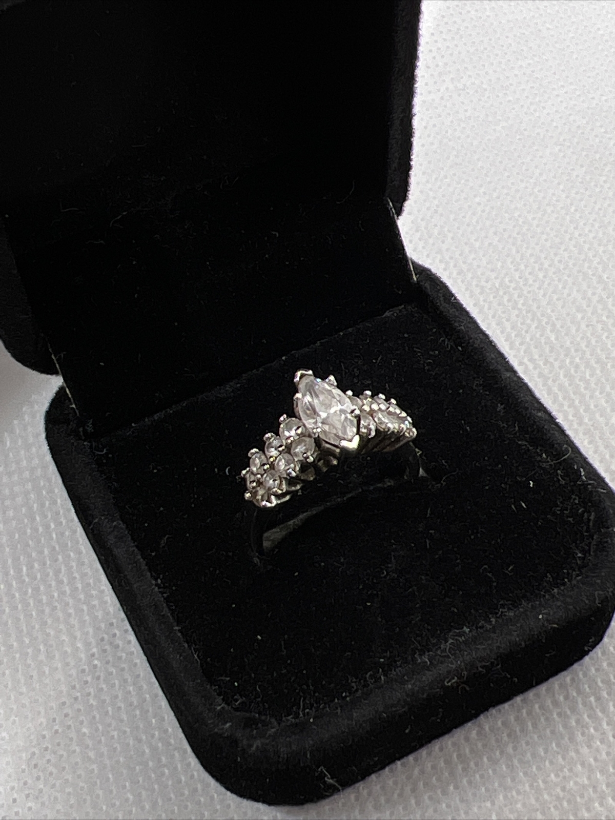 Solid 925 Sterling Silver White CZ Engagement Rin… - image 10