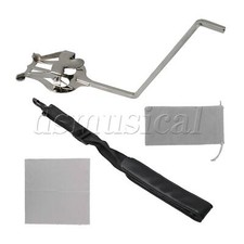 2Pcs Silver Saxophone Lyre Holders for Marching Band 4x4mm w/ Neck Strap