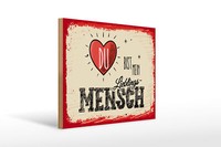 Holzschild Spruch 30X40 Cm Du Bist Mein Lieblingsmensch Herz