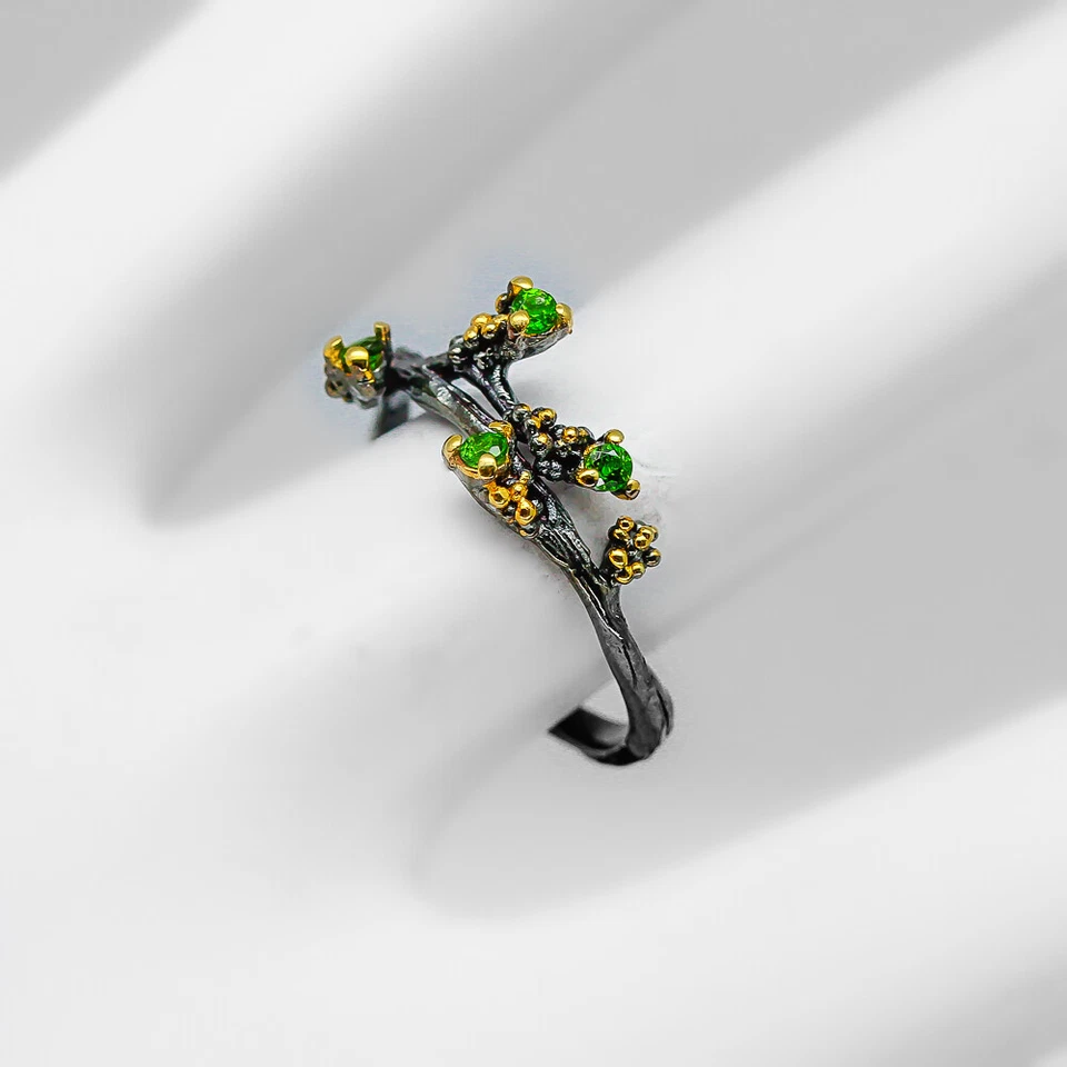 Presente de joia cromo natural prata esterlina 925/RVS218 - Imagem 3 de 4