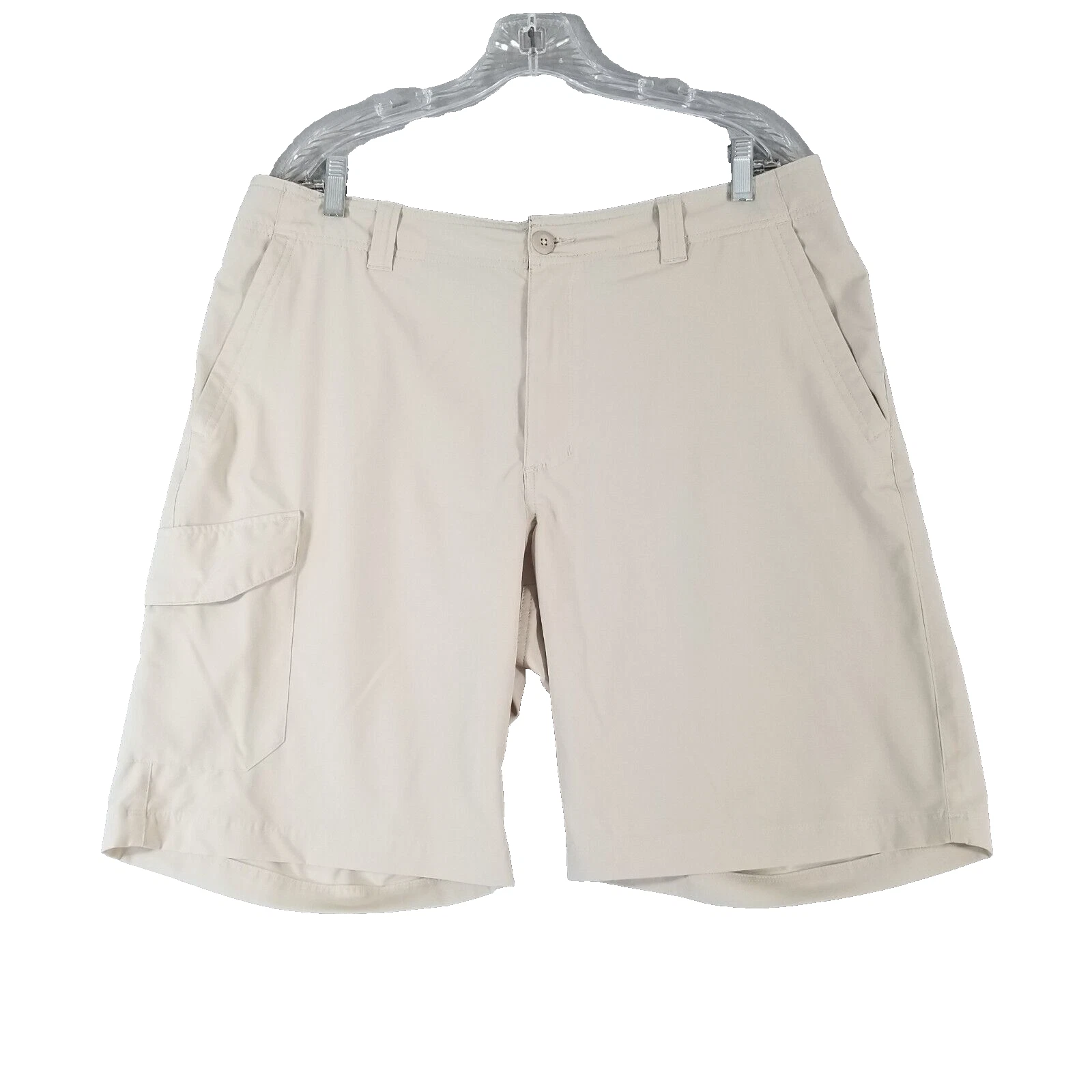 Columbia shorts men's 36x10 beige Dri-Fit Flex cargo pocket outdoor fishing