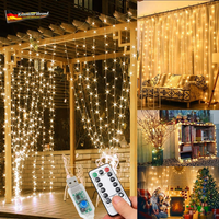 3X3M Led-Lichterkette Warmweiß Innen & AußEn 8 Modi Timer Dimmbar
