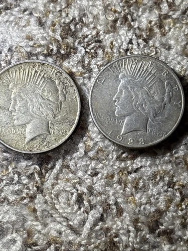 1923 & 1922 Peace Silver Dollar $1 Bullion Collection Lot