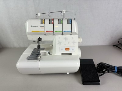 32 掛軸 白馬　【kurokunn】H Husqvarna Viking H Class 200S Serger Overlock Home Sewing Machine