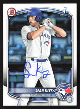 Sean Keys Signed 2025 1st Bowman Paper Prospects Card #BP-89 Blue Jays 2