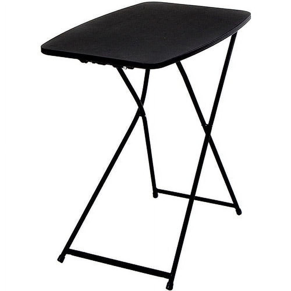 Mainstays 26-Inch Black Adjustable Height Folding Table for Home Office or Events