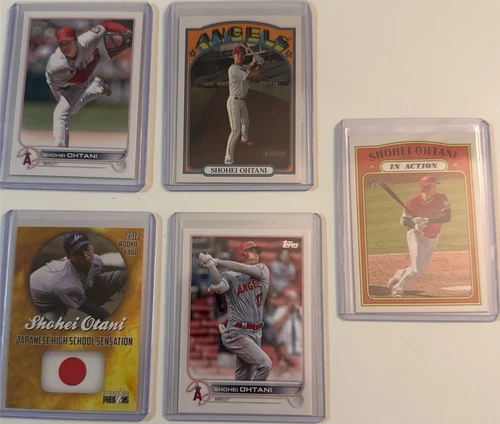 Shohei Ohtani Topps Heritage Rookie Phenoms Lot 5 Cards Angels Rookie Card