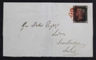 CKStamps: Great Britain Stamps Collection Scott#1 Penny Black Used on Cover