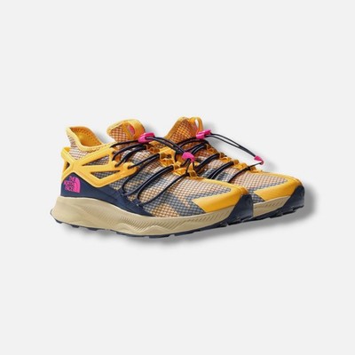 The North Face Men Yellow Blue Oxeye Hiking Running Lace up Sneaker Shoe Size 10