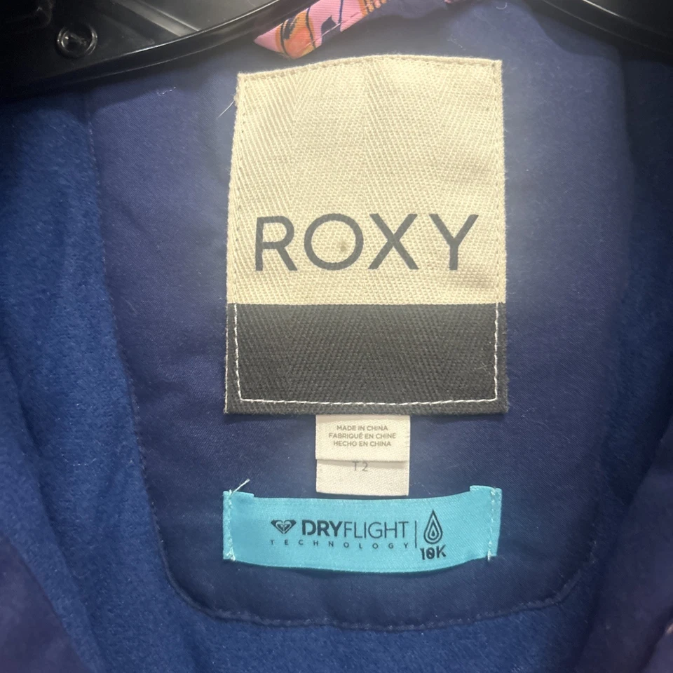 Macacão de neve feminino rosa padrão esqui Roxy tamanho 2 em excelente estado usado - Imagem 2 de 4