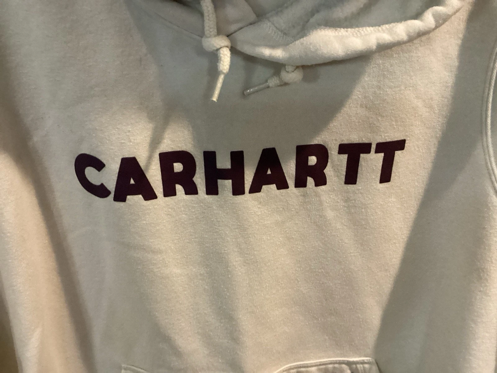 OFF WHITE Felpa con cappuccio CARHARTT Relaxed Fit Off White Pullover SPELL OUT TG 3XL Cool