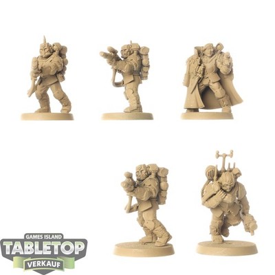 Astra Militarum - 5 Militarum Tempestus Scions Command Squad - grundiert