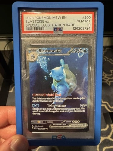 Pokémon Blastoise EX 151 Ultra Rare Card Scarlet Violet 200/165 PSA 10