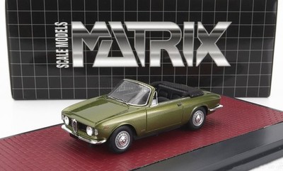 Matrix 1/43 Alfa Romeo Giulia GTC Cabriolet Green MATRIX SCALE MODELS ALFA ROMEO