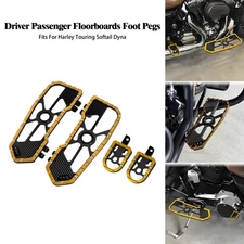 Gold MX Driver Passenger Floorboard Foot Pegs For Harley 86-25 Road Street Glide