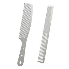 2 Pcs Stainless Steel Fine Tooth Comb Set, Unbreakable Anti-Static Hair Combs