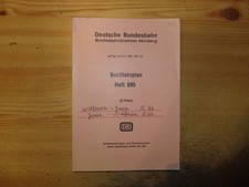 DB Deutsche Bundesbahn Buchfahrplan 995 BD Nürnberg 1987